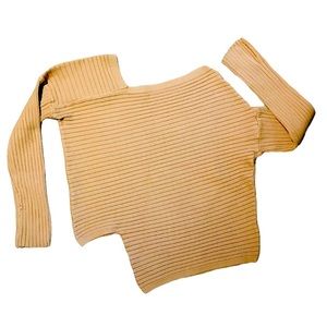Asymmetrical Ribbed Pullover